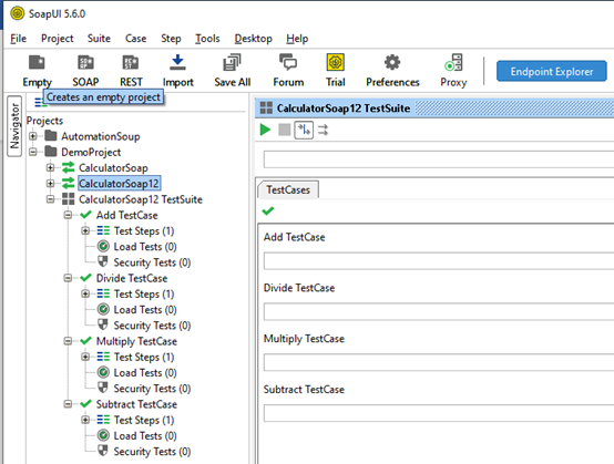 Test Case - Test Step - Suite